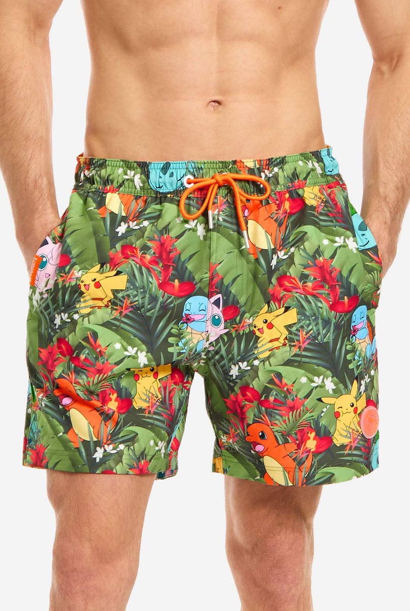 Pokemon Tropical Forest Swim Short Swim trunks OppoSuits