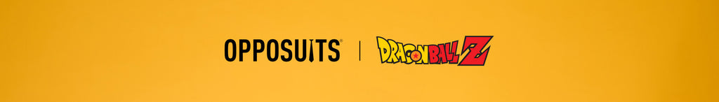 Image with yellow background and the text OppoSuits | Dragon Ball Z