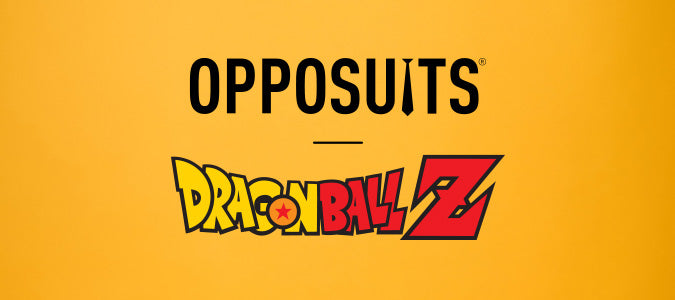 Image with yellow background and the text OppoSuits | Dragon Ball Z