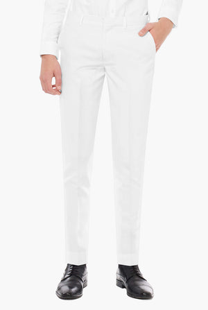 Teen wearing white suit