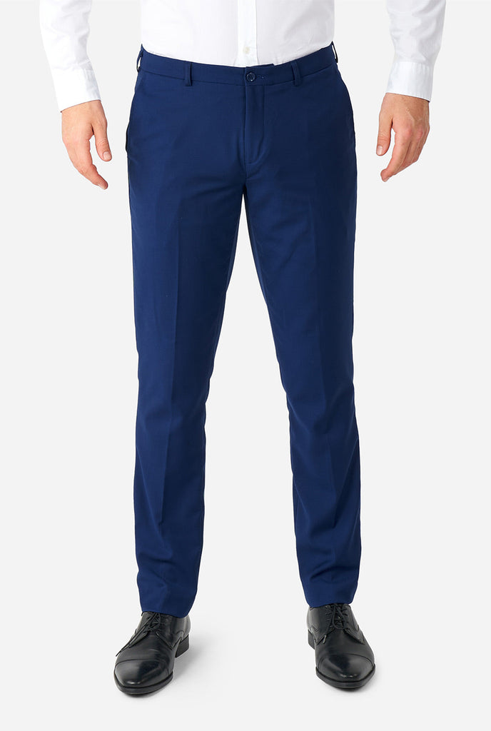 Man wearing casual blue business suit