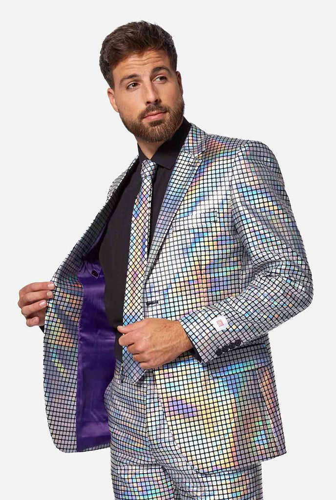 Man wearing Disco suit 