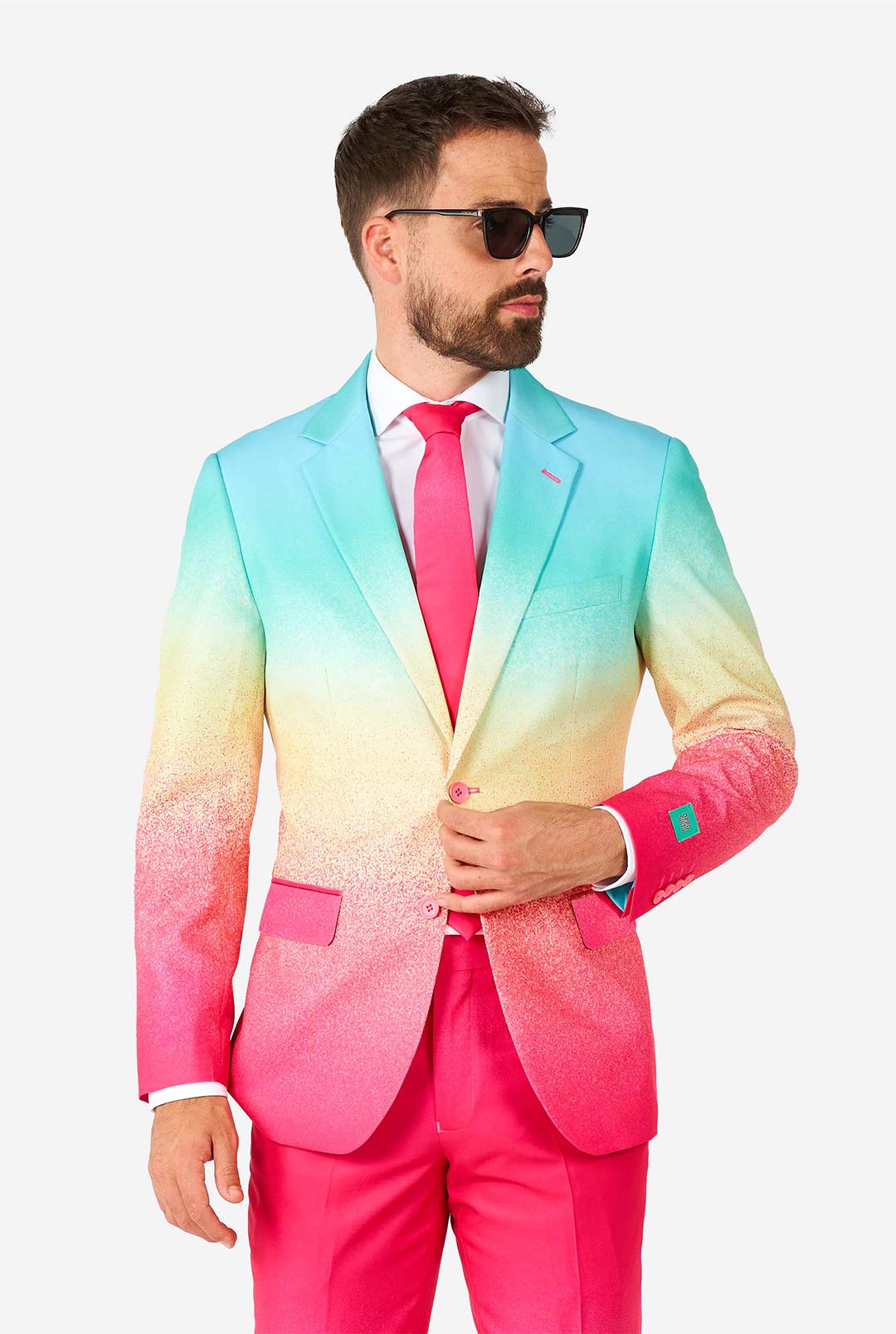 Pride outfits for men with festive prints Pride outfits Rainbow outfit LGBTQ Pride OppoSuits