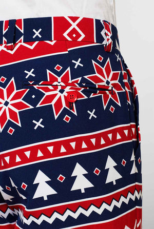 Nordic themed Christmas men's suit worn by man