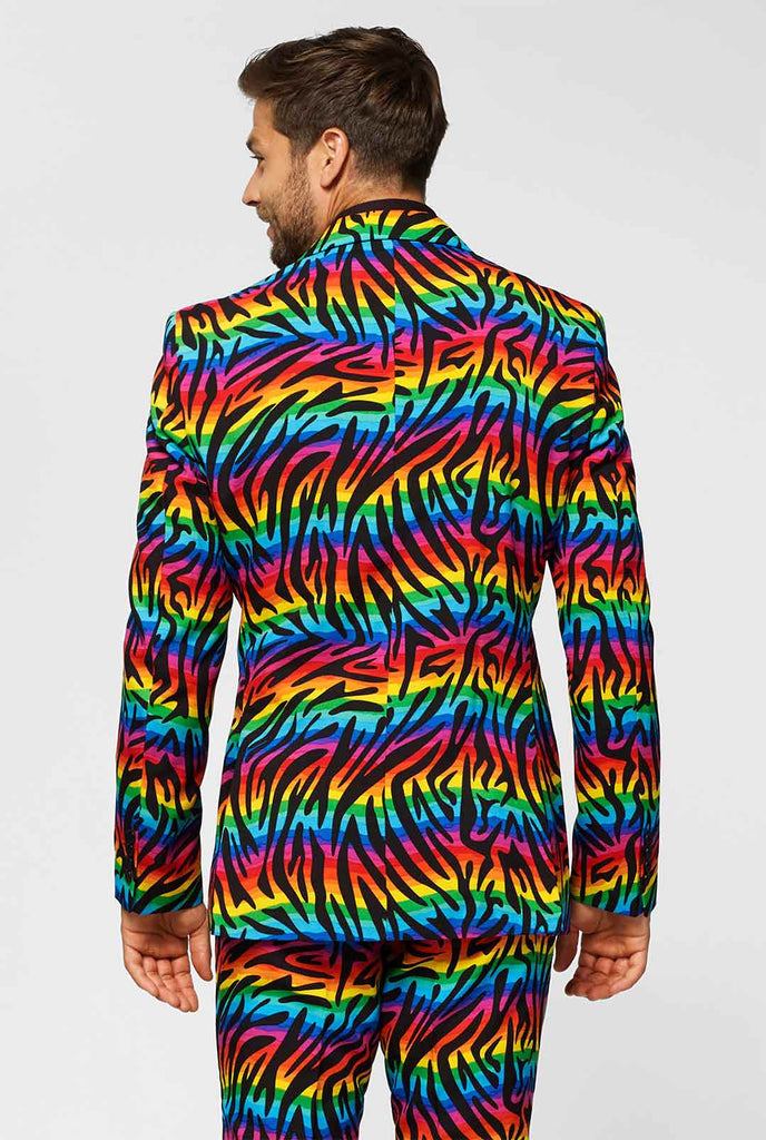Multi-color pride men's suit Wild Rainbow worn by men