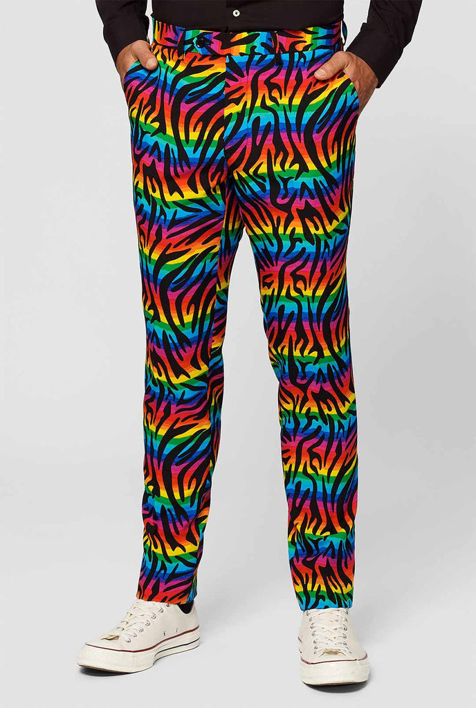 Multi-color pride men's suit Wild Rainbow worn by men