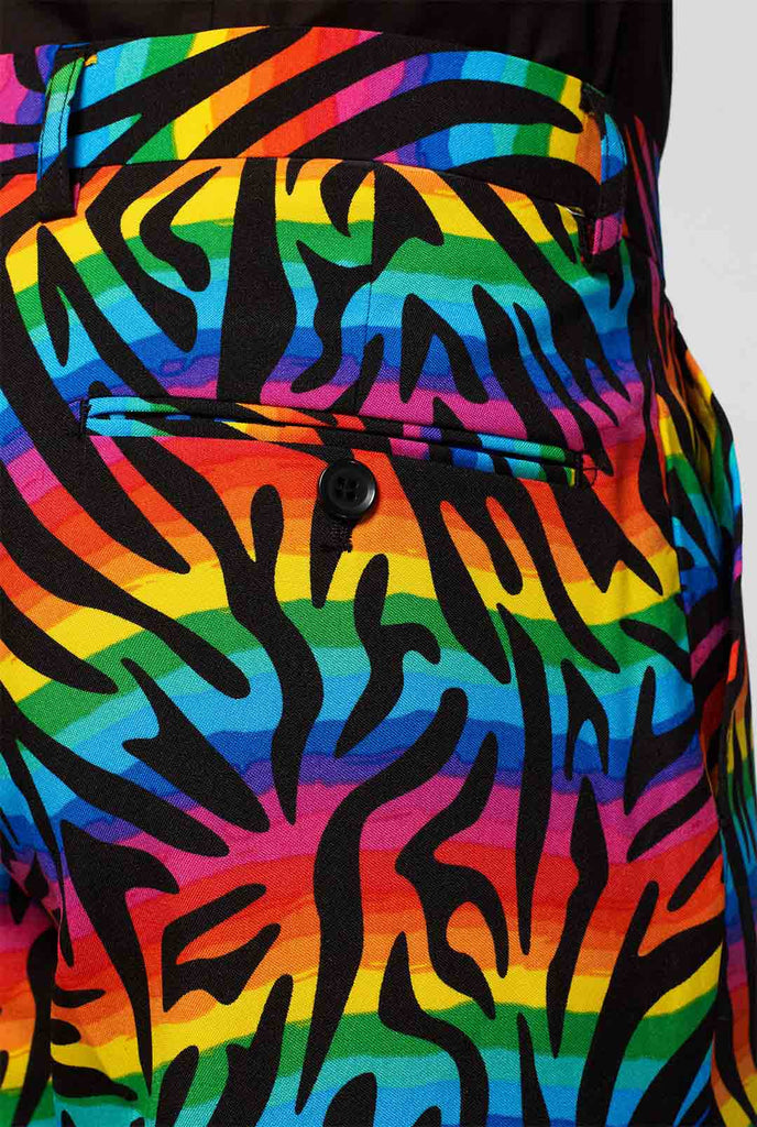 Multi-color pride men's suit Wild Rainbow worn by men