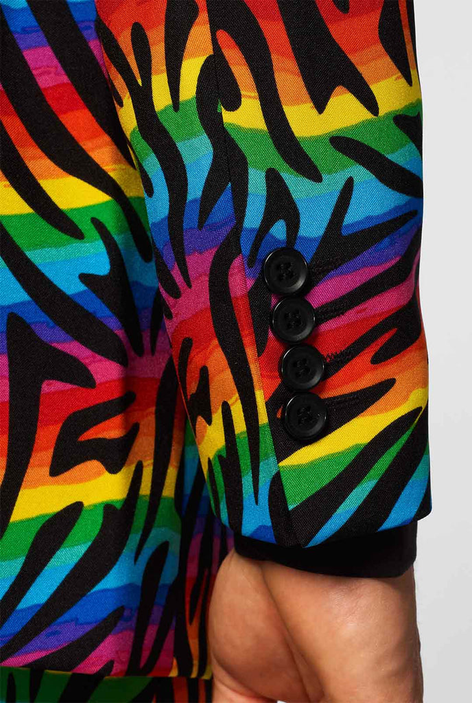 Multi-color pride men's suit Wild Rainbow worn by men