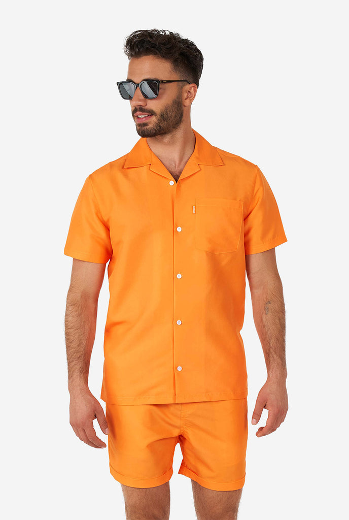 Man wearing Orange Summer set