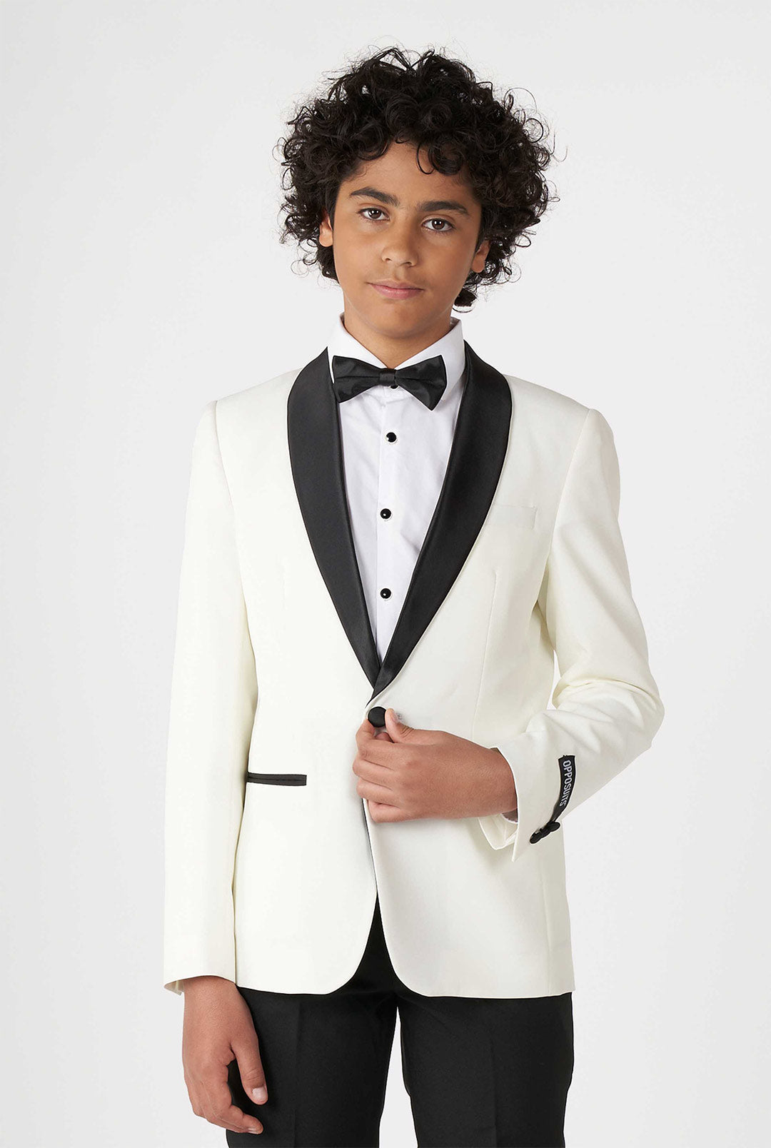 Pearly White Tuxedo Stylish Prom Tuxedo for teen boys OppoSuits