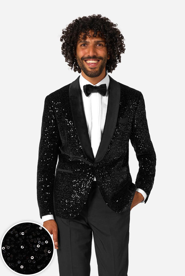 Dinner Jacket - Black Sequins
