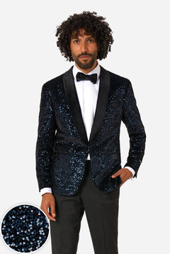 Dinner Jacket - Navy Sequins